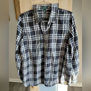 Ralph Lauren Black and White Checkered Shirt